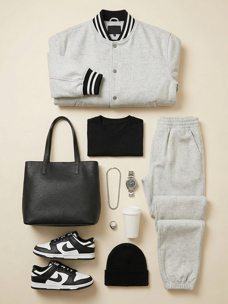 ONORA Striped Trim Co-ord Set — Classic Casual Luxury