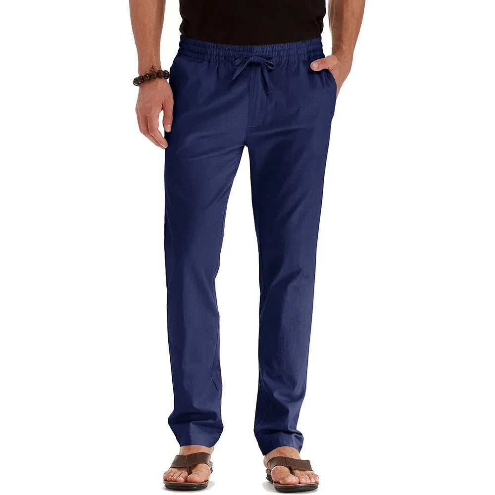 ONORA Linen Drawstring Trousers — Relaxed Luxury Casual