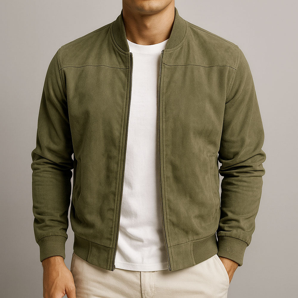 ONORA | Suede Zip Jacket — Men's Premium Collection