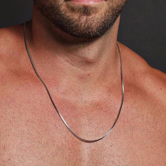 ONORA Box Chain Necklace — Premium Stainless Steel Men's Jewellery
