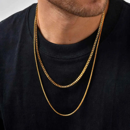 ONORA Box Chain Necklace — Premium Stainless Steel Men's Jewellery
