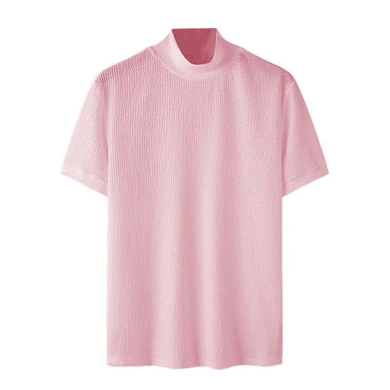 ONORA Premium Textured Turtleneck Tee — Korean Luxury Streetwear