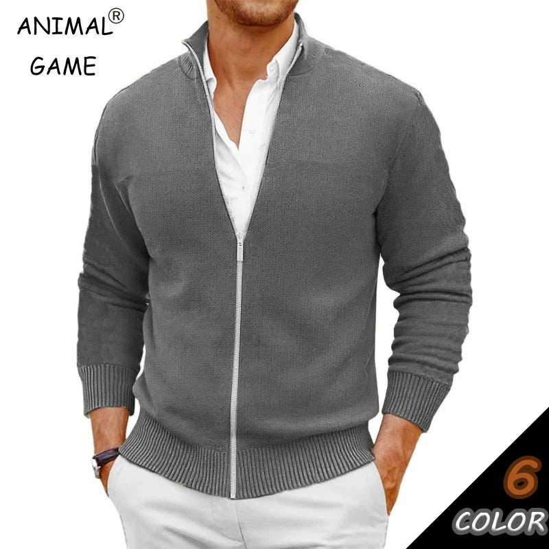 ONORA Zipper Knit Cardigan — Slim Fit Luxury Streetwear