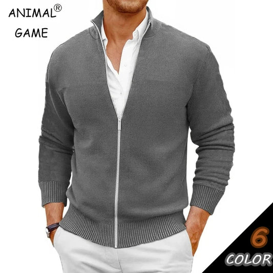 ONORA Zipper Knit Cardigan — Slim Fit Luxury Streetwear