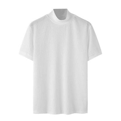 ONORA Premium Textured Turtleneck Tee — Korean Luxury Streetwear