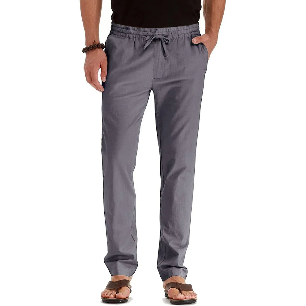 ONORA Linen Drawstring Trousers — Relaxed Luxury Casual
