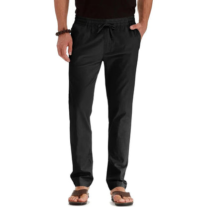 ONORA Linen Drawstring Trousers — Relaxed Luxury Casual