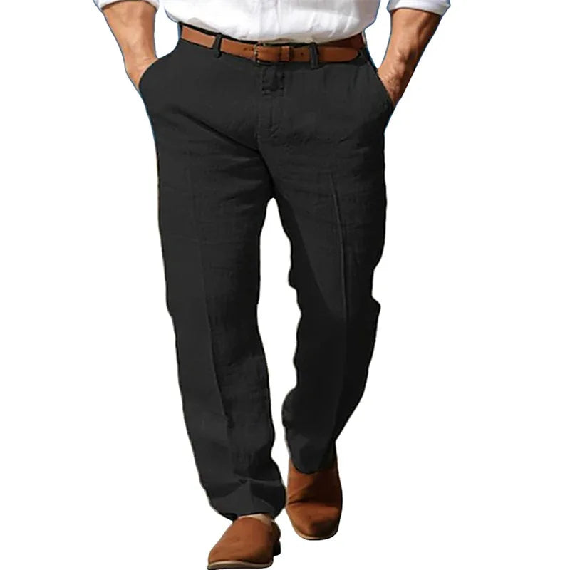 ONORA Premium Linen Trousers — Breathable Business Casual