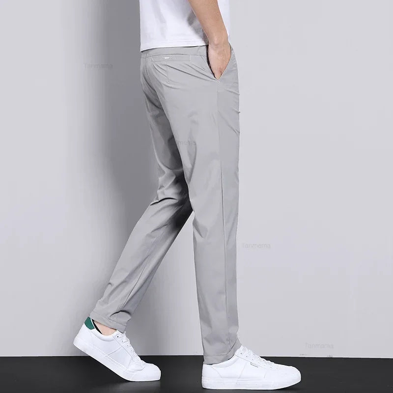 ONORA Ice Silk Slim Trousers — Ultra-Light Premium Business Casual