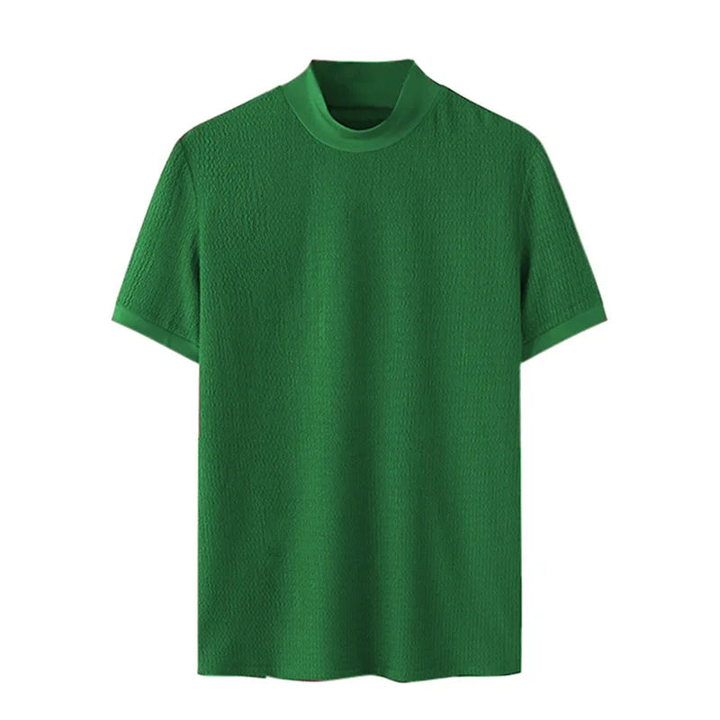 ONORA Premium Textured Turtleneck Tee — Korean Luxury Streetwear