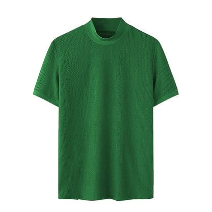 ONORA Premium Textured Turtleneck Tee — Korean Luxury Streetwear