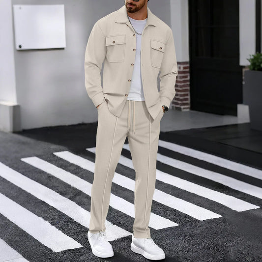 ONORA Waffle Texture Co-ord Set — Luxury Matching Jacket & Pants