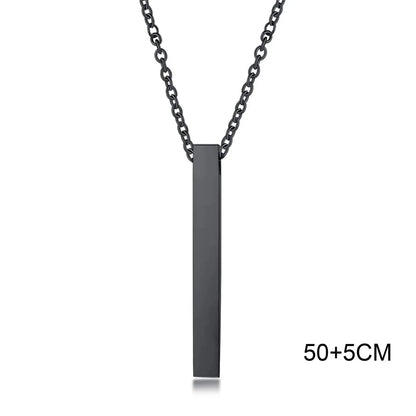 ONORA Vertical Bar Pendant Necklace — Waterproof Stainless Steel