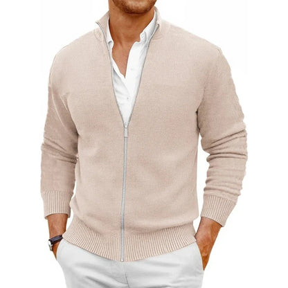ONORA Zipper Knit Cardigan — Slim Fit Luxury Streetwear