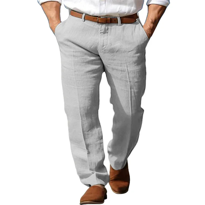 ONORA Premium Linen Trousers — Breathable Business Casual