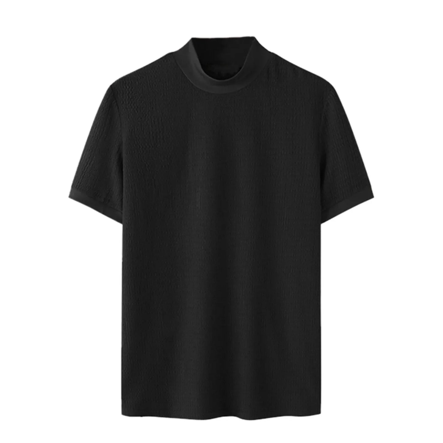 ONORA Premium Textured Turtleneck Tee — Korean Luxury Streetwear