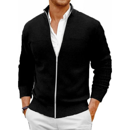 ONORA Zipper Knit Cardigan — Slim Fit Luxury Streetwear