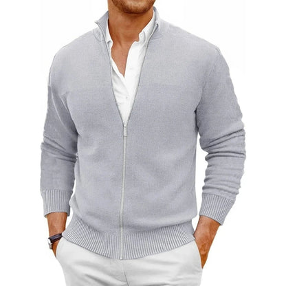 ONORA Zipper Knit Cardigan — Slim Fit Luxury Streetwear