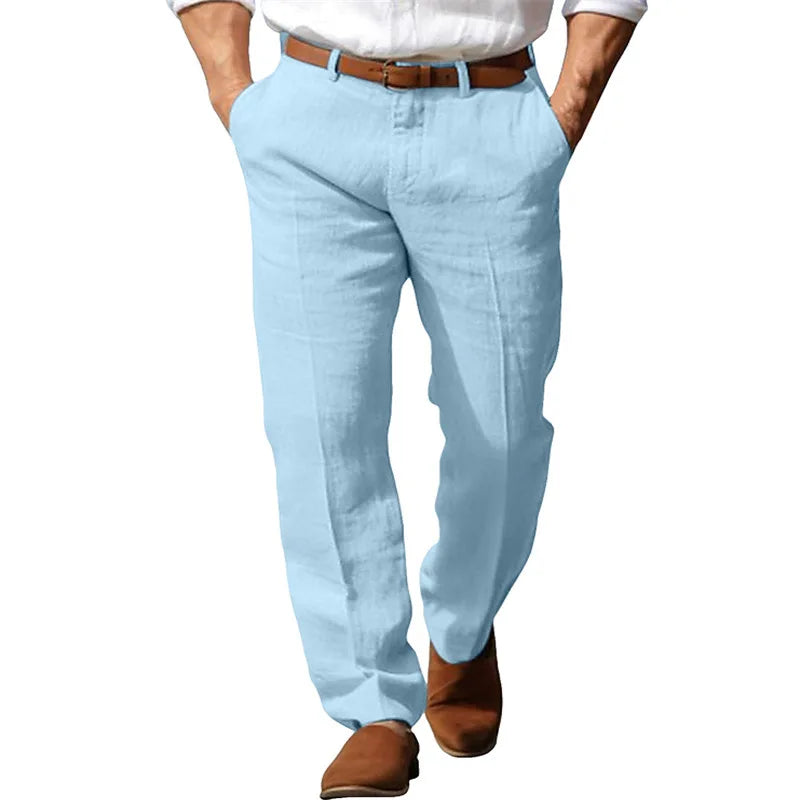 ONORA Premium Linen Trousers — Breathable Business Casual