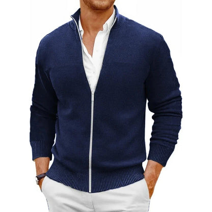 ONORA Zipper Knit Cardigan — Slim Fit Luxury Streetwear