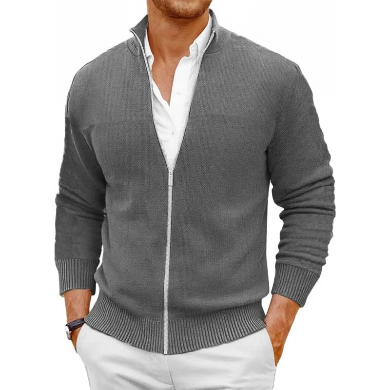 ONORA Zipper Knit Cardigan — Slim Fit Luxury Streetwear