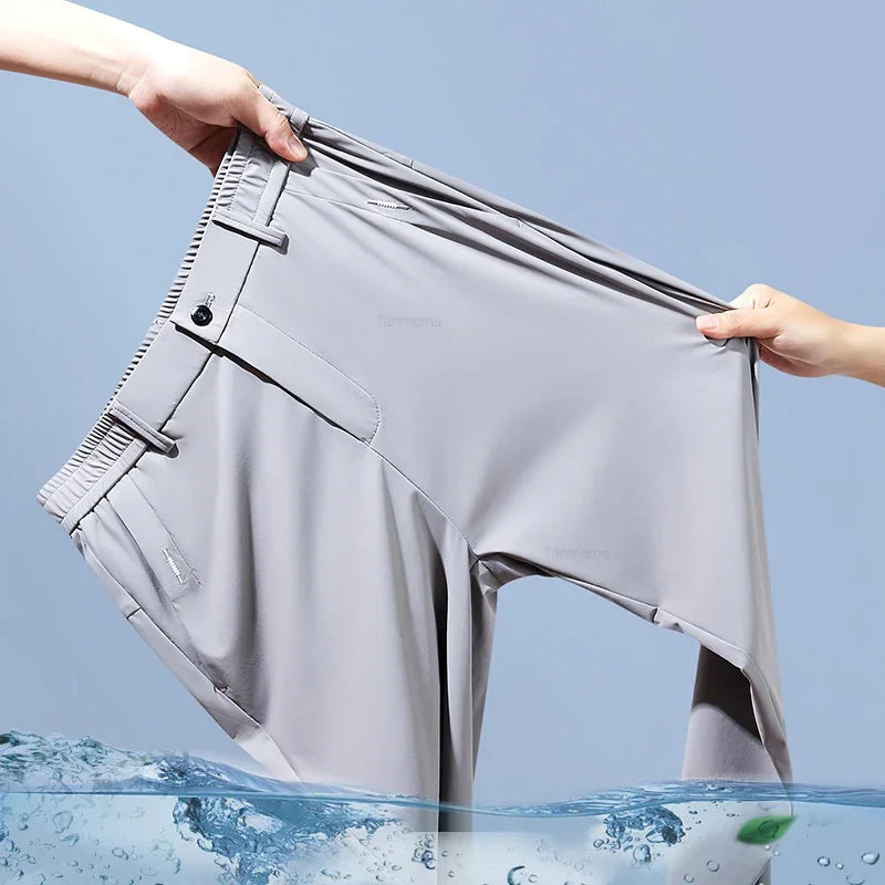 ONORA Ice Silk Slim Trousers — Ultra-Light Premium Business Casual