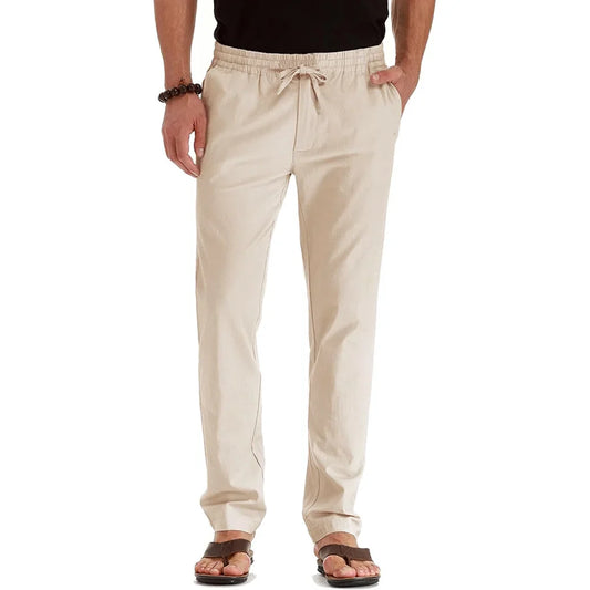 ONORA Linen Drawstring Trousers — Relaxed Luxury Casual