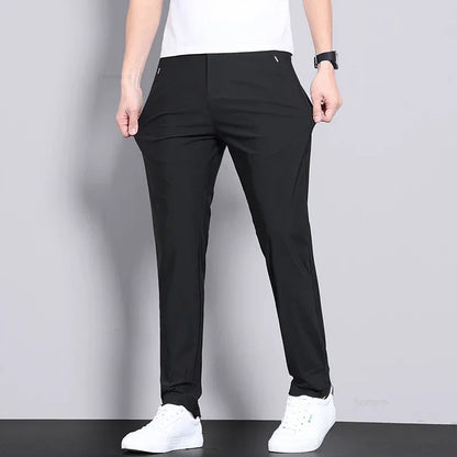ONORA Ice Silk Slim Trousers — Ultra-Light Premium Business Casual