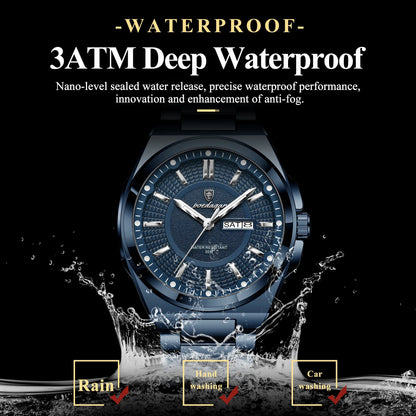 ONORA Sport Luxury Wristwatch — Stainless Steel Quartz Timepiece