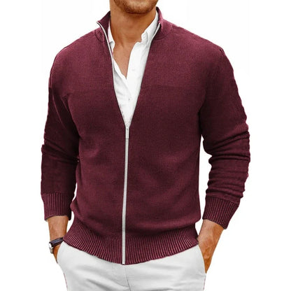 ONORA Zipper Knit Cardigan — Slim Fit Luxury Streetwear