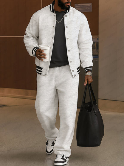 ONORA Striped Trim Co-ord Set — Classic Casual Luxury