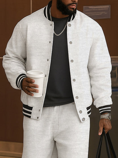 ONORA Striped Trim Co-ord Set — Classic Casual Luxury