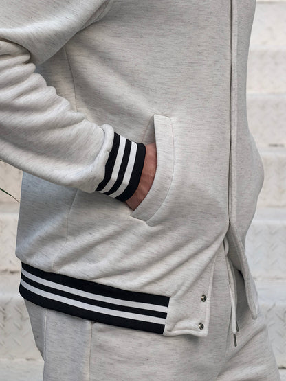 ONORA Striped Trim Co-ord Set — Classic Casual Luxury