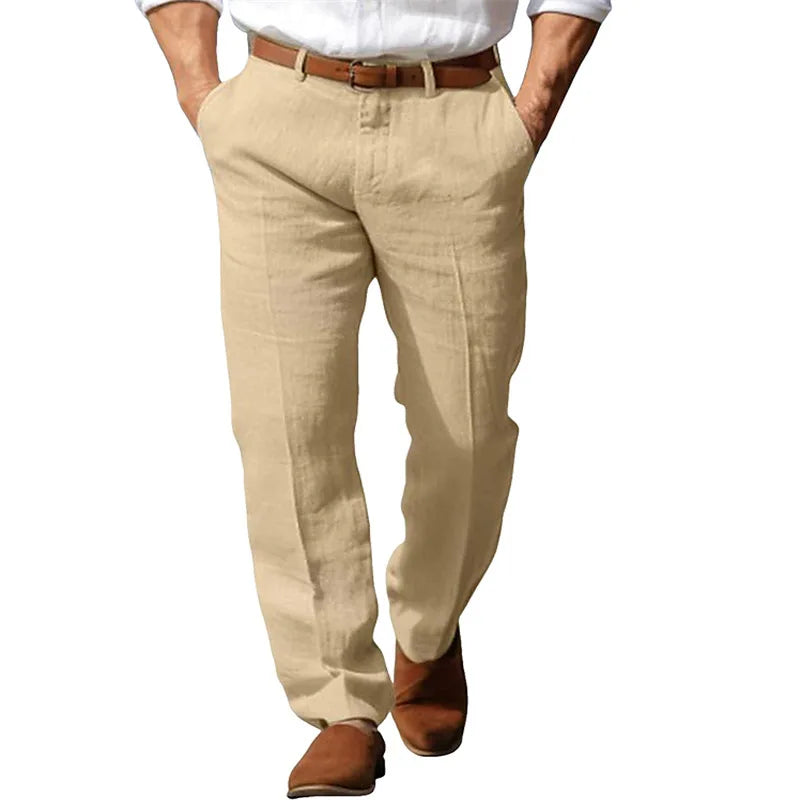 ONORA Premium Linen Trousers — Breathable Business Casual