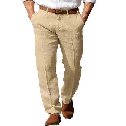 ONORA Premium Linen Trousers — Breathable Business Casual