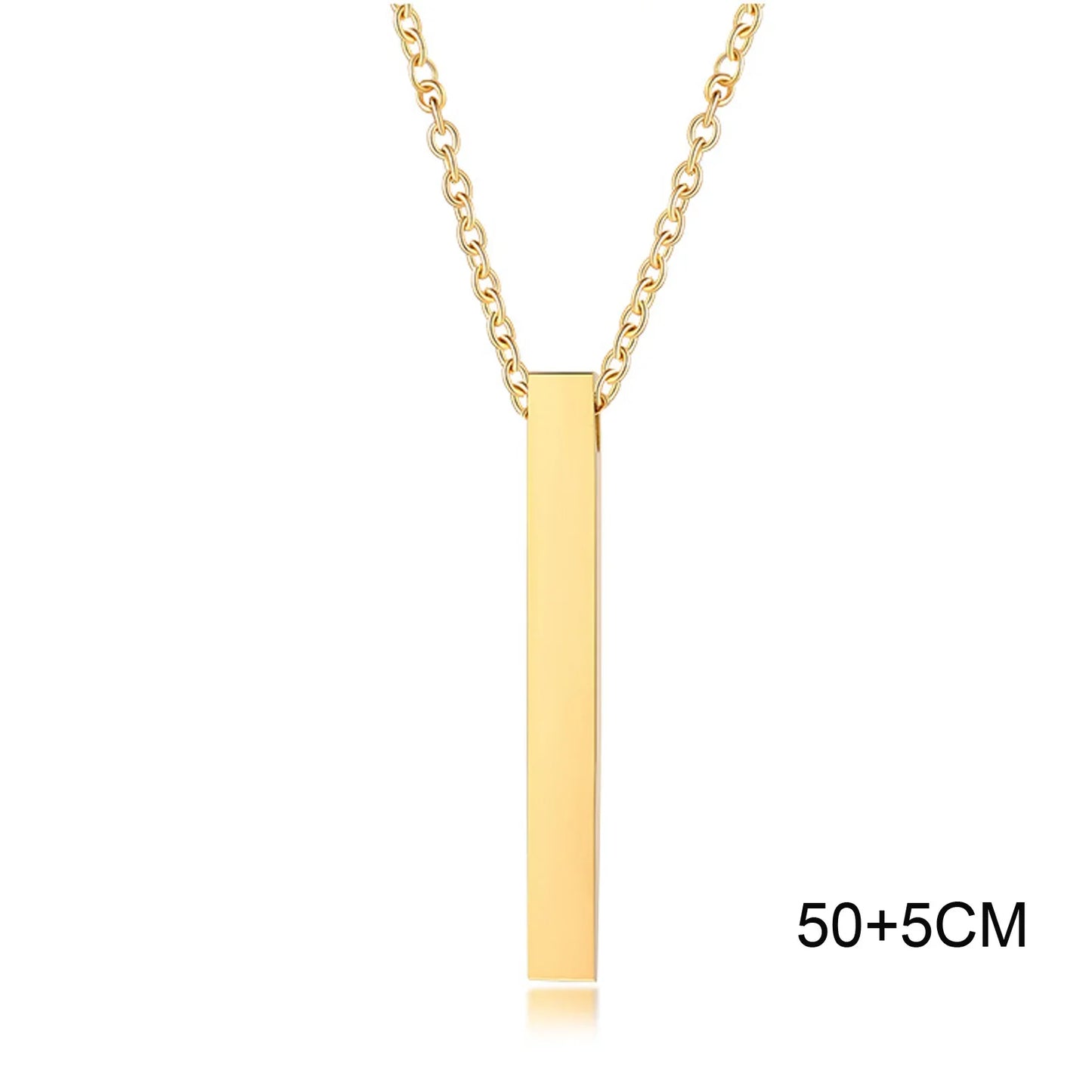 ONORA Vertical Bar Pendant Necklace — Waterproof Stainless Steel