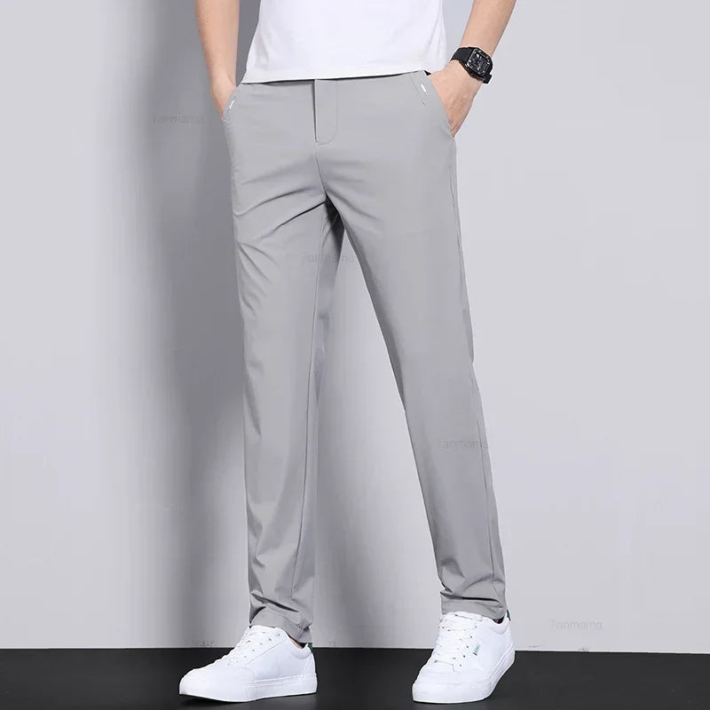 ONORA Ice Silk Slim Trousers — Ultra-Light Premium Business Casual