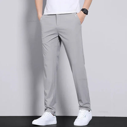 ONORA Ice Silk Slim Trousers — Ultra-Light Premium Business Casual