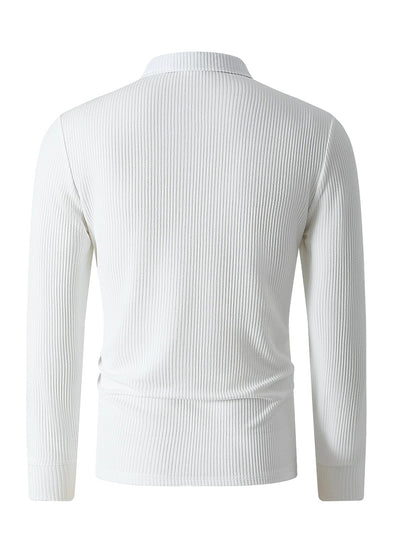 ONORA Luxury Striped Polo Shirt — Premium Long Sleeve