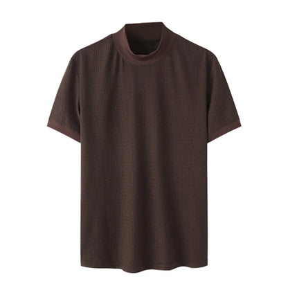 ONORA Premium Textured Turtleneck Tee — Korean Luxury Streetwear