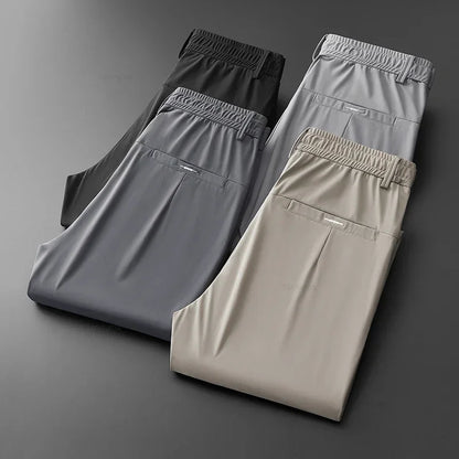 ONORA Ice Silk Slim Trousers — Ultra-Light Premium Business Casual