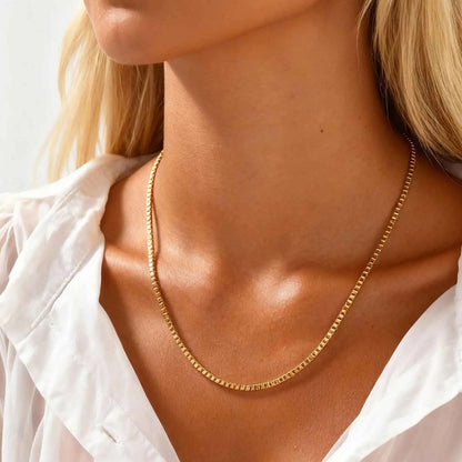 ONORA Box Chain Necklace — Premium Stainless Steel Men's Jewellery