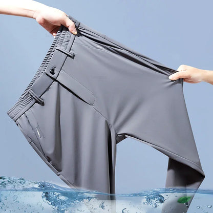 ONORA Ice Silk Slim Trousers — Ultra-Light Premium Business Casual