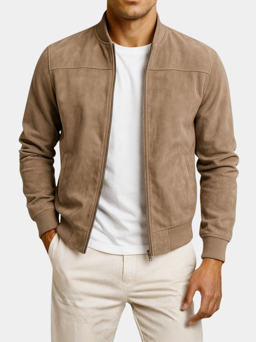 ONORA | Suede Zip Jacket — Men's Premium Collection