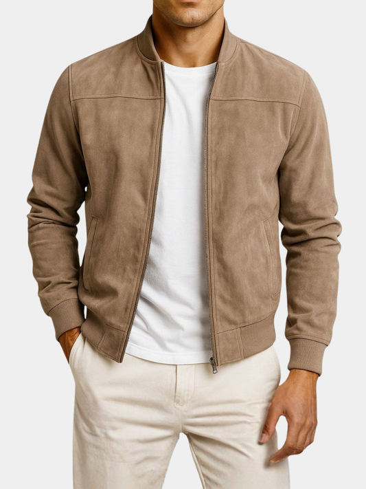 ONORA | Suede Zip Jacket — Men's Premium Collection